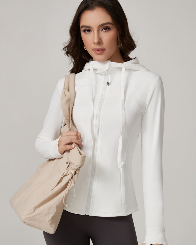 ZASUWA Female Zipper With Hat Jackets