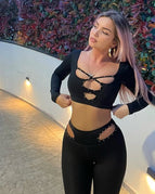 Black / S / Leggings+Long Sleeves