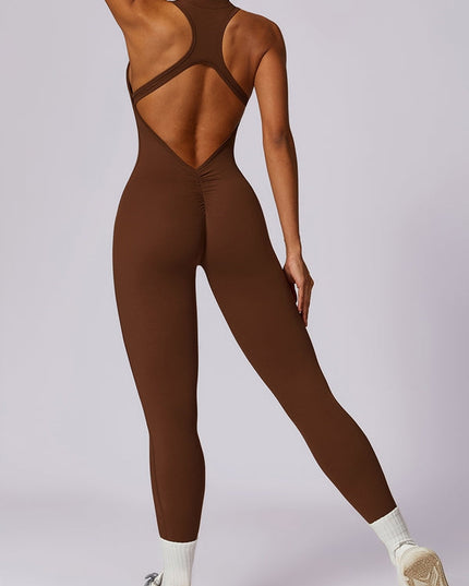 ZASUWA Female Zipper Cutout Scrunch Bum Jumpsuit