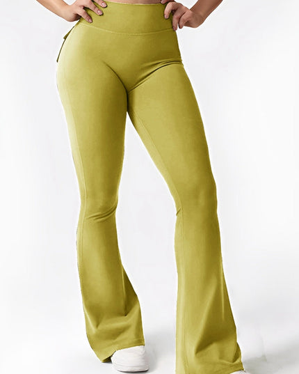 ZASUWA Female Pocket Scrunch Bum Flare Cargo Leggings