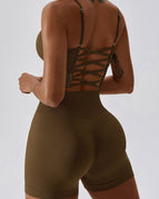 Dark Olive Green / S / Bras+Shorts