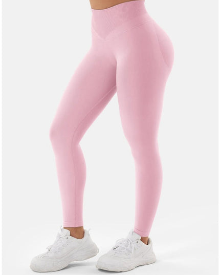 ZASUWA Female High-waisted Seamless Elastic Tight Quick Dry Hip-lift Leggings
