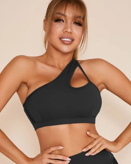 ZASUWA Female Sexy Mesh Stitching Cutout Spandex Gym Booty Shorts