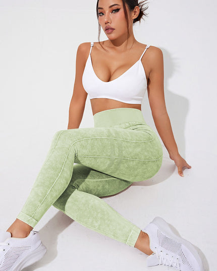 ZASUWA Female Denim Elastic Tight Hip-lift Quick Dry Leggings