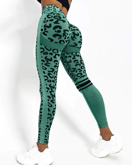 ZASUWA Female Leopard Scrunch Bum Quick-dry Leggings