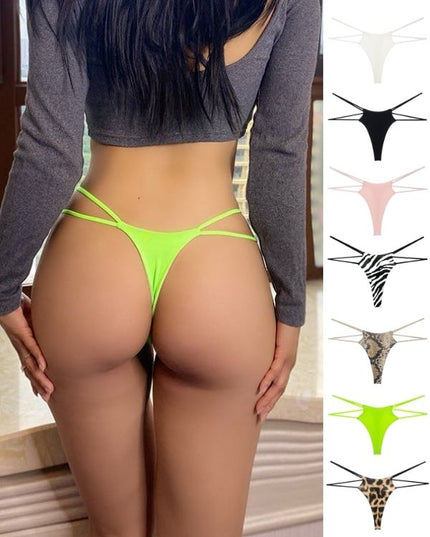 ZASUWA Female Unique Double Girdle Leopard Sports Panties