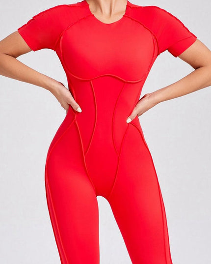 ZASUWA Female Heart Backless Jumpsuit
