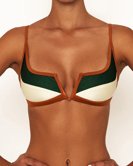 ZASUWA Female internationality Stylish Contrast Color Bikini Set