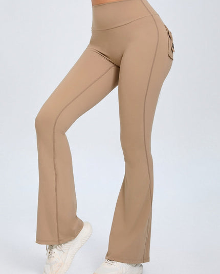 ZASUWA Female Pocket Scrunch Bum Flare Cargo Leggings