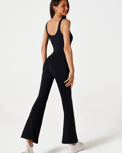 ZASUWA Female Zipper Flare Jumpsuit