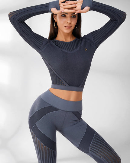 ZASUWA Female Fishnet Knitted Seamless Long Sleeves