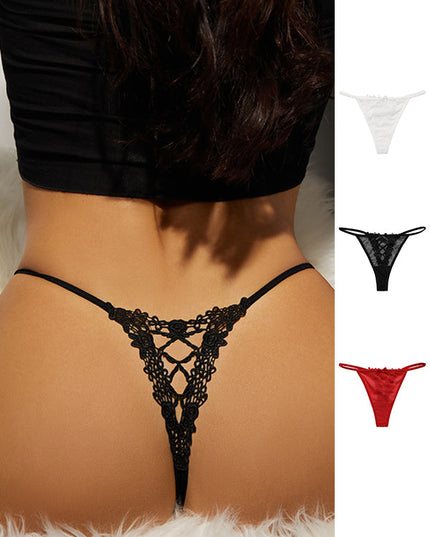 ZASUWA Female Hollow Out Lace-up Panties