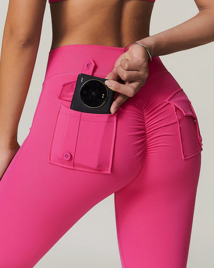ZASUWA Female Pocket Scrunch Bum Cargo Leggings