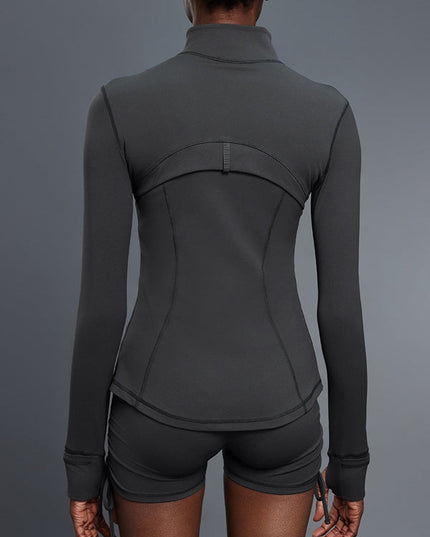 ZASUWA Female Sexy Zipper Pocket Thumbhole Jacket