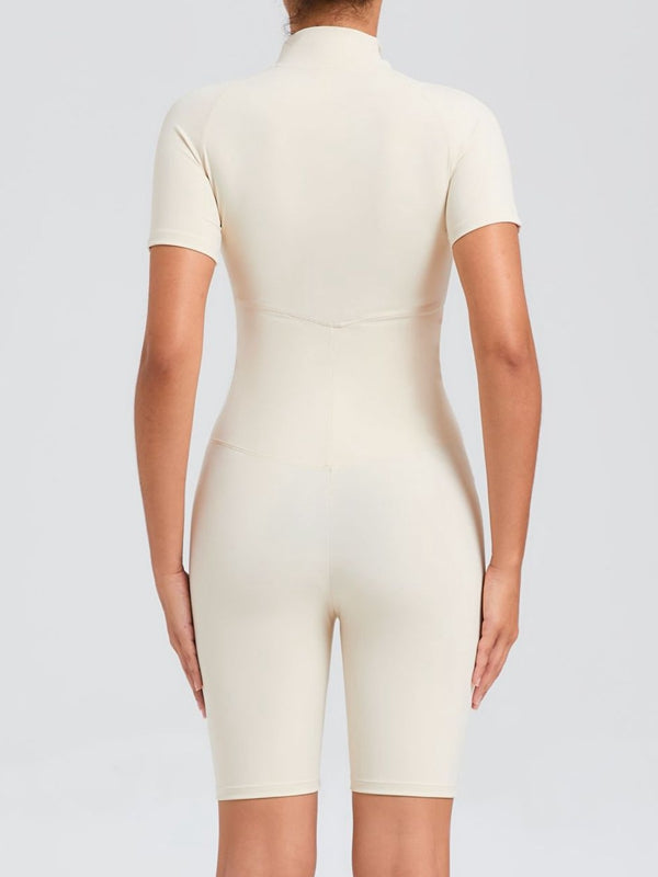 ZASUWA Female Zipper Stand Collar Romper