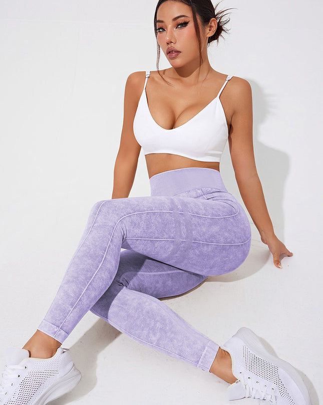 ZASUWA Female Denim Elastic Tight Hip-lift Quick Dry Leggings