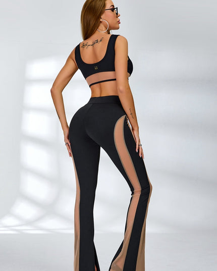 ❤ZASUWA Female Super Sexy Unique Sheer Mesh Split Leggings