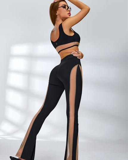 ❤ZASUWA Female Super Sexy Unique Sheer Mesh Split Leggings