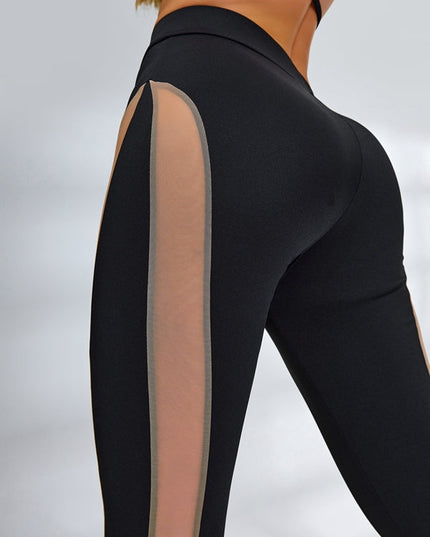 ❤ZASUWA Female Super Sexy Unique Sheer Mesh Split Leggings