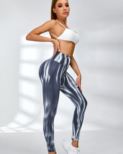 ZASUWA Female Unique Colorful Hot Tie-dye Scrunch Bum Leggings