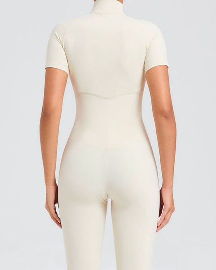 ZASUWA Female Zipper Stand Collar Jumpsuit