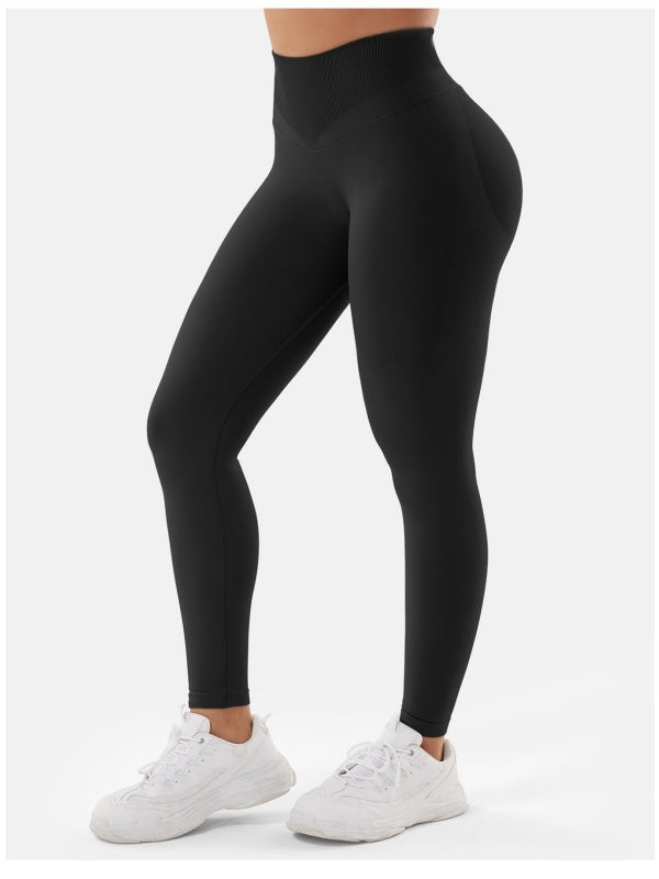 ZASUWA Female High-waisted Seamless Elastic Tight Quick Dry Hip-lift Leggings