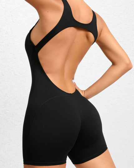 ZASUWA Female U Collar Backless Romper