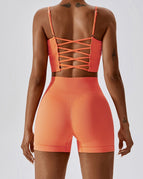 Dark Orange / S / Bras+Shorts
