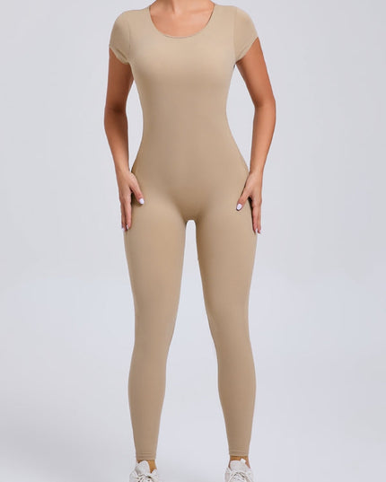 ZASUWA Female Sexy Backless U Collar Jumpsuit