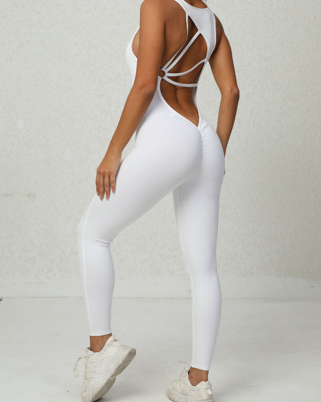 ZASUWA Female Hollow Out Beauty Back Jumpsuit