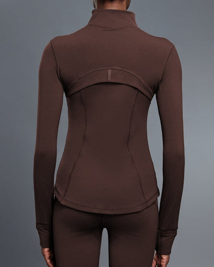 ZASUWA Female Sexy Zipper Pocket Thumbhole Jacket