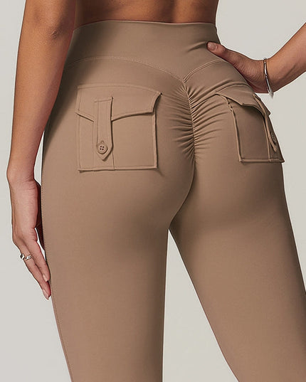 ZASUWA Female Pocket Scrunch Bum Cargo Leggings