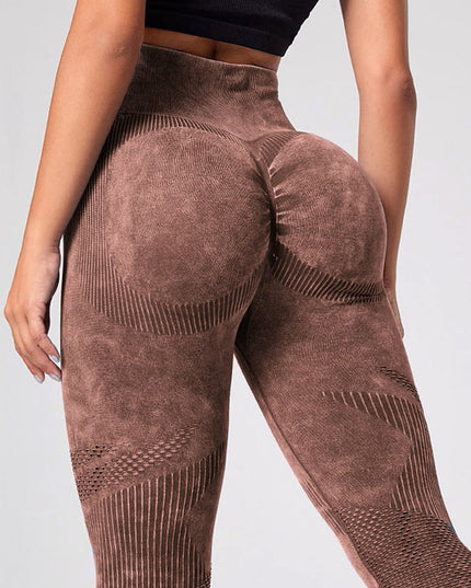 ZASUWA Female Denim Scrunch Bum Quick-dry Seamless Leggings