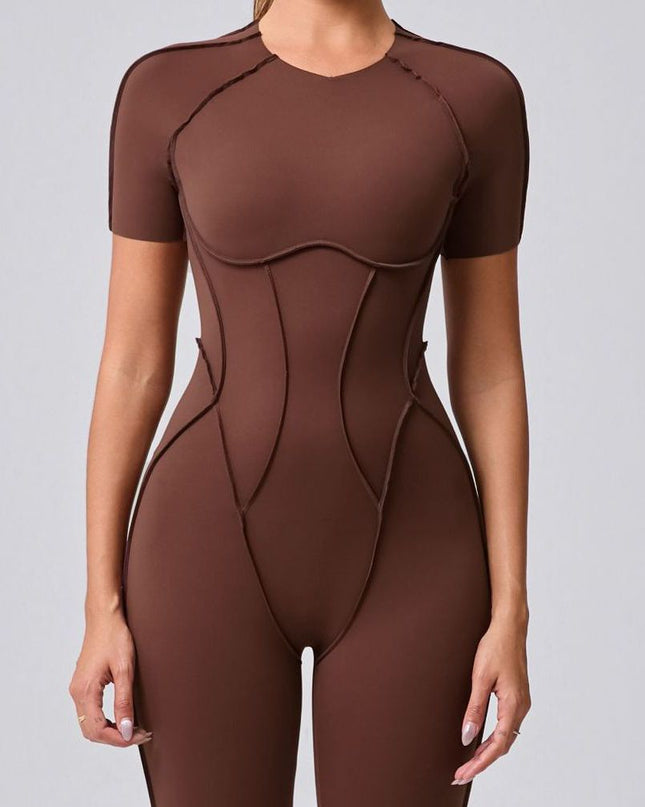 ZASUWA Female Heart Backless Jumpsuit