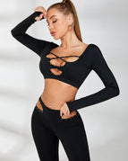 Black / S / Leggings+Long Sleeves