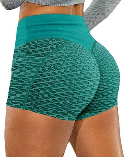 ZASUWA Female Honeycomb Pocket Peach Hip Spandex Gym Booty Shorts
