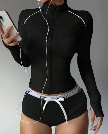 ZASUWA Female Zipper Stand Collar Jackets