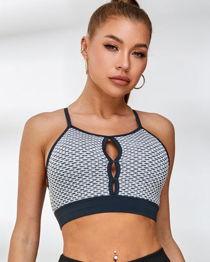 ZASUWA Female Cutout Tiktok Honeycomb Pocket Peach Hip Short Tracksuit