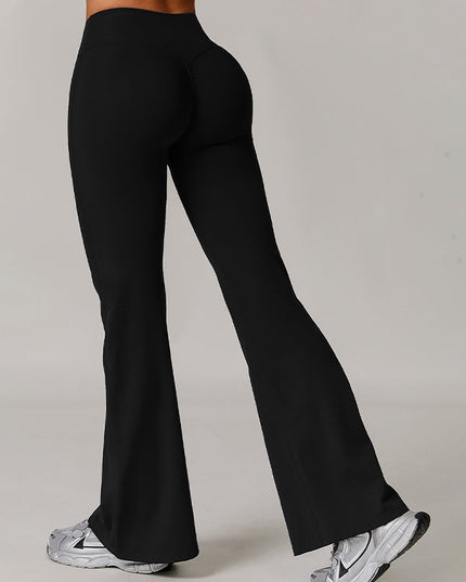 ZASUWA Female Solid Color Flare High-rise Leggings