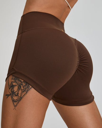 ZASUWA Female Scrunch Bum High-rise Spandex Gym Booty Shorts