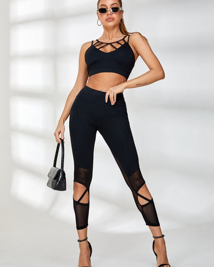 ZASUWA Female Cutout Backless Mesh Tracksuit