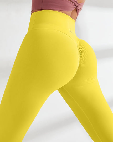 ZASUWA Female High-waisted Hair-grinding Nude Yoga Leggings
