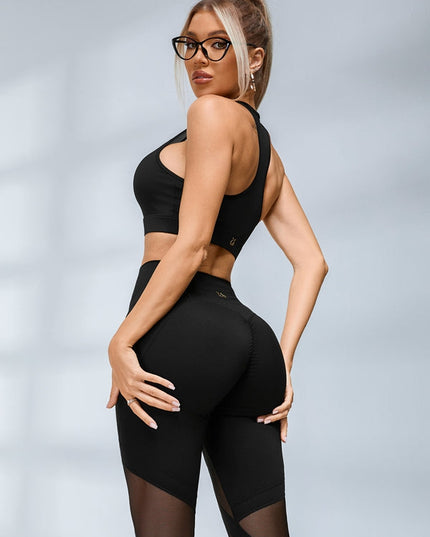 ZASUWA Female Sexy Sheer Mesh Hip-lift Leggings