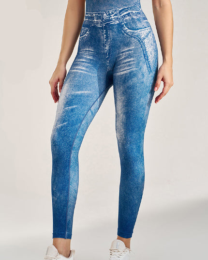 ZASUWA Female Denim Hip-lift High-waisted Leggings