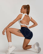 White / S / Shorts+Bras