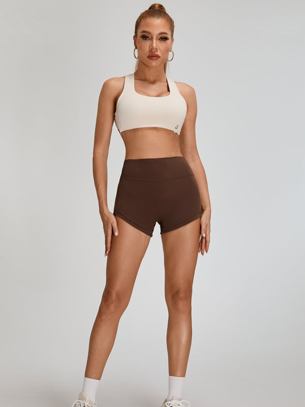 ZASUWA Female Scrunch Bum High-rise Cross Back Short Tracksuit