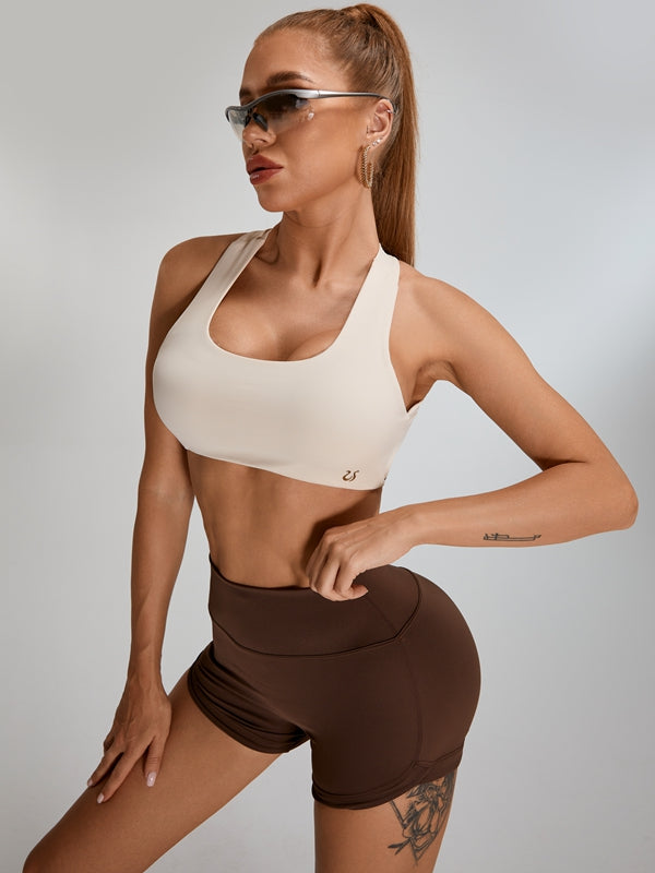 ZASUWA Female Scrunch Bum High-rise Spandex Gym Booty Shorts