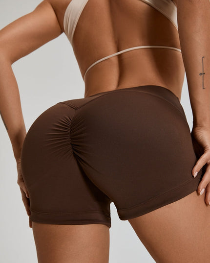 ZASUWA Female Scrunch Bum High-rise Cross Back Short Tracksuit