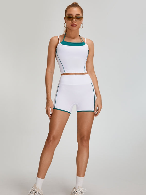 ZASUWA Female Contrast Color Backless Tank