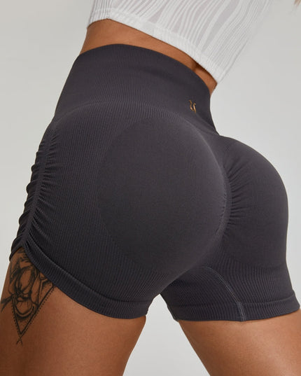 ZASUWA Female Ribbed Scrunch Bum Quick-drying Short Tracksuit